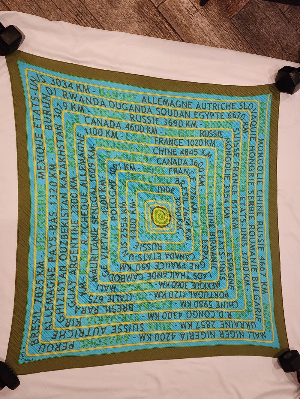 Hermes Les Sources de la Vie Plisse Pleated Silk Scarf